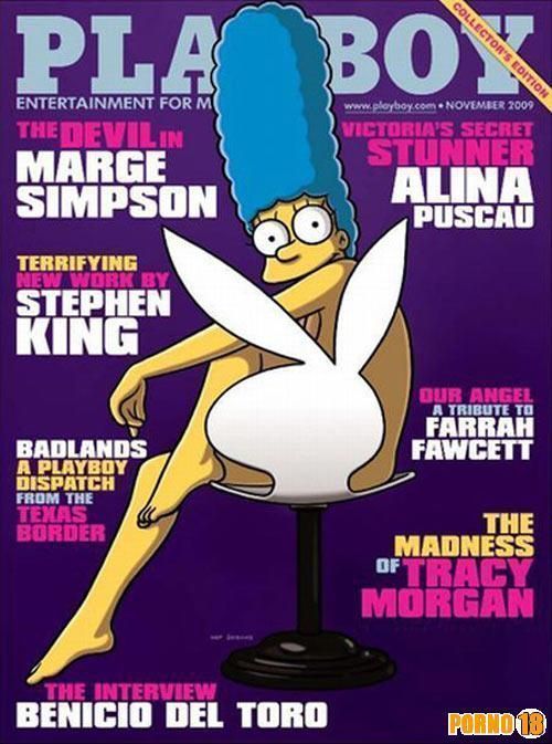 marge simpson playboy nua